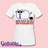 T-shirt donna "Avrai notizie dal mio AVVOGATTO", gatto avvocato divertente kawaii
