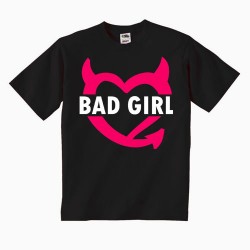 T-shirt bimba "Bad Girl" divertente