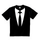 T-shirt bimbo con stampa cravatta e colletto