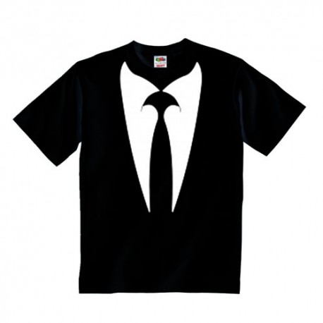 T-shirt bimbo con stampa cravatta e colletto