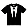 T-shirt bimbo con stampa cravatta e colletto