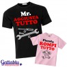 T-shirt di coppia papà e figlia "Mr. Aggiusta Tutto + Piccola Rompi Tutto", idea regalo per la Festa del Papà