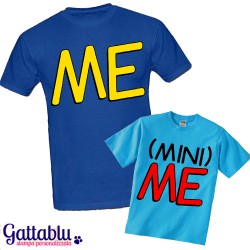 T-shirt di coppia papà e figlio "Me +Mini Me", idea regalo per la Festa del Papà