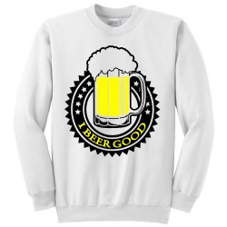 Felpa uomo girocollo "I Beer Good", birra