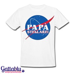 T-shirt uomo "Papà stellare!" Nasa inspired, idea regalo per la festa del papà