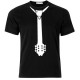 T-shirt uomo con stampa cravatta manico di chitarra