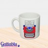 Tazzina da caffè espresso con stampa "The Writer's coffee", macchina da scrivere
