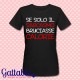 T-shirt donna "Se solo il sarcasmo bruciasse calorie", nera
