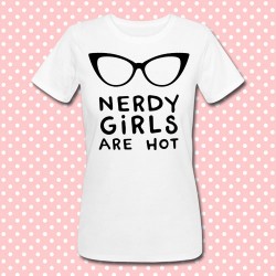 T-shirt donna "Nerdy Girls are hot"