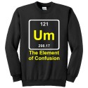 Felpa girocollo unisex uomo e donna "UM: the element of confusion"