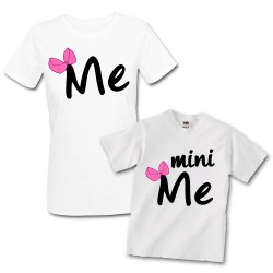 T-shirt di coppia mamma e figlia "Me e mini Me", divertente idea regalo per una mamma ed una bambina