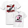 T-shirt di coppia mamma e figlia "Miss Rossetto + Miss Ciucciotto", divertente idea regalo per una mamma ed una bambina