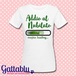 T-shirt per Addio al Nubilato "Mojito Loading", drink personalizzabile come vuoi!