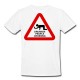 T-shirt uomo "Dunken People Crossing" pericolo, addio al celibato! - bianca