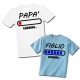 T-shirt di coppia "Papà e figlio... batteria loading"