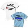T-shirt di coppia "Papà e figlio... batteria loading"