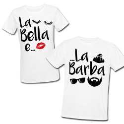 T-shirt di coppia lui e lei I love this girl / boy con stampa argento,  idea regalo per San Valentino!