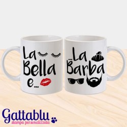 Set 2 tazze di coppia "La Bella e la Barba"