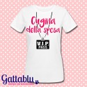 T-shirt donna "Cugina della Sposa: VIP pass", personalizzabile! Addio al Nubilato!