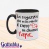 Tazza color "La ragazza che mi ha rubato il cuore mi chiama papà"