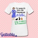 T-shirt donna "C'è mancato poco che rimanesse zitella..." PERSONALIZZABILE CON IL NOME DELLA SPOSA, Addio al Nubilato
