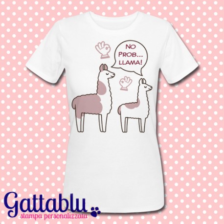 T-shirt donna "No Prob-llama", lama divertenti
