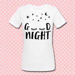 T-shirt donna "Good Night" occhietti