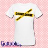 T-shirt donna "Crime Scene: do not cross"