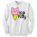 Felpa girocollo "Ice Kitty" gatto cono gelato kawaii