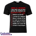 T-shirt uomo gioco Addio al Celibato "Lista delle cose da fare..." PERSONALIZZABILE!