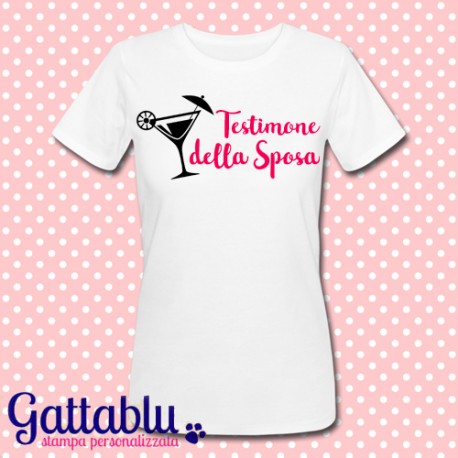 T-shirt donna Addio al Nubilato "Testimone della Sposa", personalizzabile come vuoi!