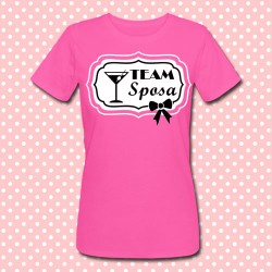 T-shirt donna "Team Sposa" idea regalo per festa di addio al nubilato