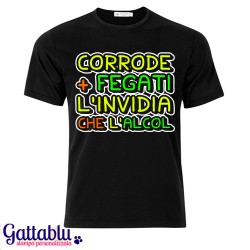 T-shirt uomo "Corrode più fegati l'invidia che l'alcol", colori tutti personalizzabili!