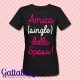 T-shirt donna "Amica (single) della sposa" Addio al Nubilato PERSONALIZZABILE!