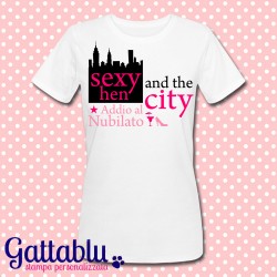 T-shirt donna "Sexy Hen and the City" Addio al Nubilato