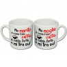 Coppia di tazzine da caffè espresso "Mio marito / mia moglie è come il mio caffè..."