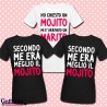 Set 3 t-shirt sposa e damigelle amiche Mojito Marito, Addio al Nubilato (bianco e nero)