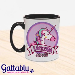 Tazza color "Unicorn Coffee" unicorno kawaii colori pastello
