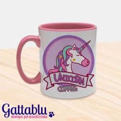 Tazza color "Unicorn Coffee" unicorno kawaii colori pastello