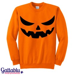 Felpa unisex uomo e donna Zucca cattiva di Halloween