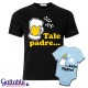 T-shirt e body papà e bebè bimbo "Tale padre, tale figlio", birra e biberon