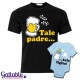 T-shirt e body papà e bebè bimbo "Tale padre, tale figlio", birra e biberon