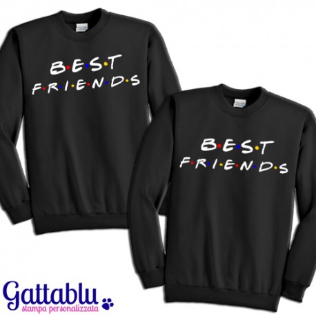 Coppia di felpe girocollo unisex "Best Friends" serie tv inspired, migliori amici ed amiche!