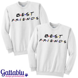 Coppia di felpe girocollo unisex "Best Friends" serie tv inspired, migliori amici ed amiche!