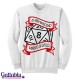 Felpa unisex uomo e donna "Io non invecchio, aumento di livello" dado d20 Dungeons&Dragons inspired - bianca