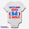 Body / pagliaccetto neonato, bimbo e bimba "Questo bimbo adora il Natale!"