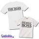 T-shirt di coppia papà e figlio "The Boss - The Real Boss" idea regalo divertente