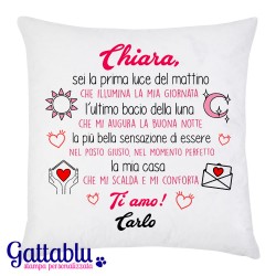 Federa per cuscino PERSONALIZZATA CON I VOSTRI NOMI, dedica d'amore San Valentino, idea regalo da personalizzare!