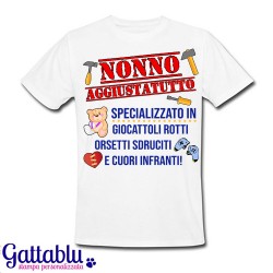 T-shirt uomo Nonno Aggiustatutto, idea regalo divertente per la Festa dei Nonni!