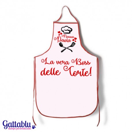 Grembiule da cucina Nonna boss delle torte PERSONALIZZATO CON IL SUO NOME!  Idea regalo per la